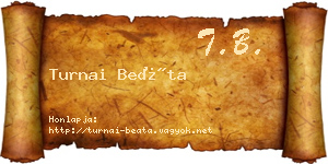 Turnai Beáta névjegykártya